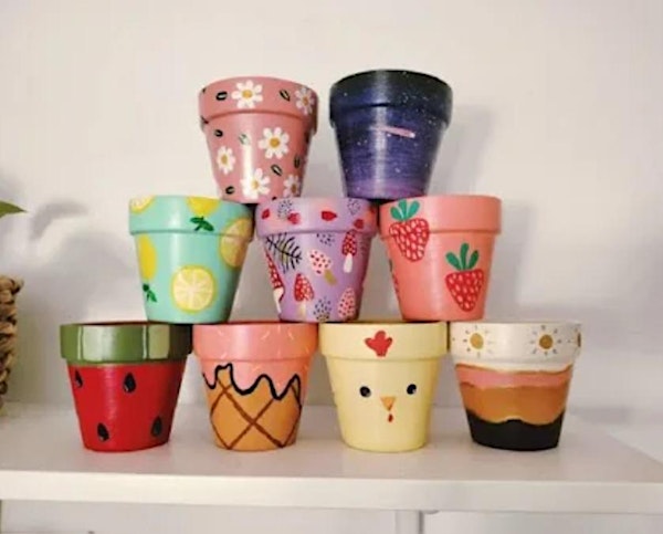 Mommy and Me: Flower Pot Painting | Coffee Cravings