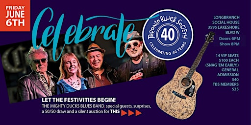 Toronto Blue's Society's 40th Anniversary Party @ Long Brach Social House | 3595 Lake Shore Blvd W