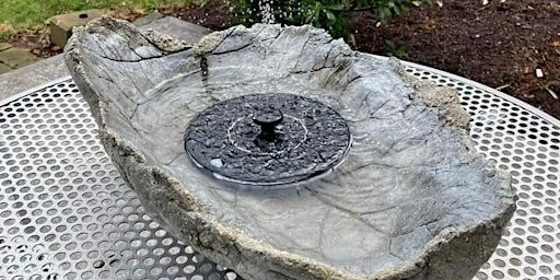 Hypertufa Leaf birdbath workshop | 894 Hill St