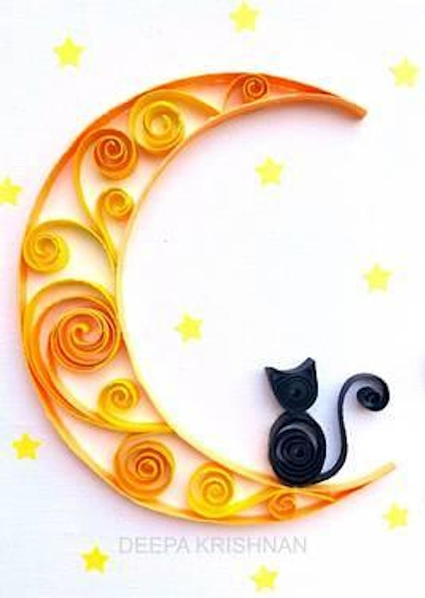 Cat On Moon - Paper Quilling | The Rec Room - Square One