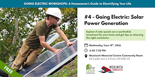 Going Electric: Solar power generation | Woolwich Memorial Centre