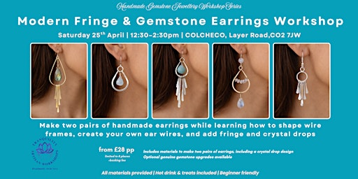Modern Fringe & Gemstone Earrings Workshop | Colcheco