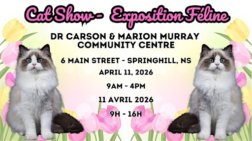2026 Springhill Cat Show | Dr Carson & Marion Murray Community Centre