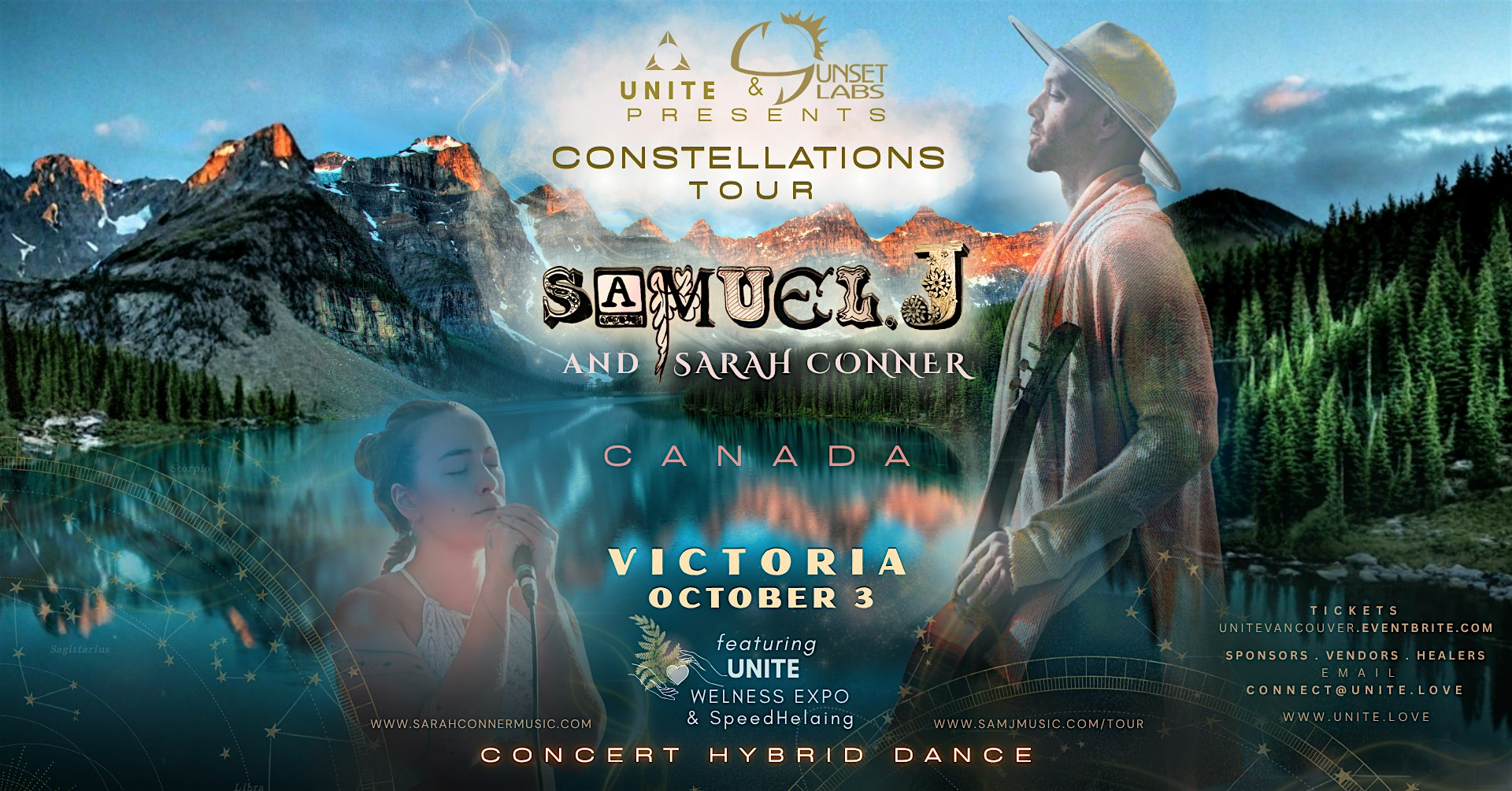 Samuel J | VICTORIA | Constellations Tour |Concert/Dance+UNITE WellnessExpo | Sunset Labs