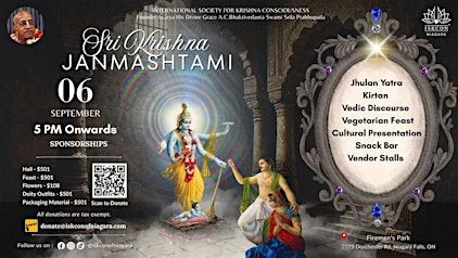 ISKCON Niagara Janmashthami Celebration 2026! | 2275 Dorchester Rd