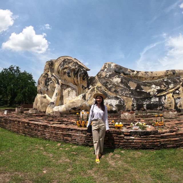 ชมพระนอนกลางแจ้งที่ใหญ่ที่สุดในอยุธยา