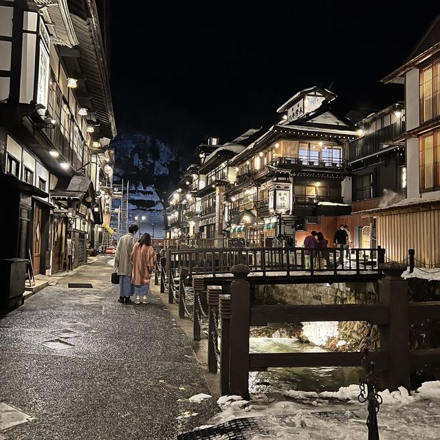 【山形】大正ロマンを感じる美しい温泉街(夜景)