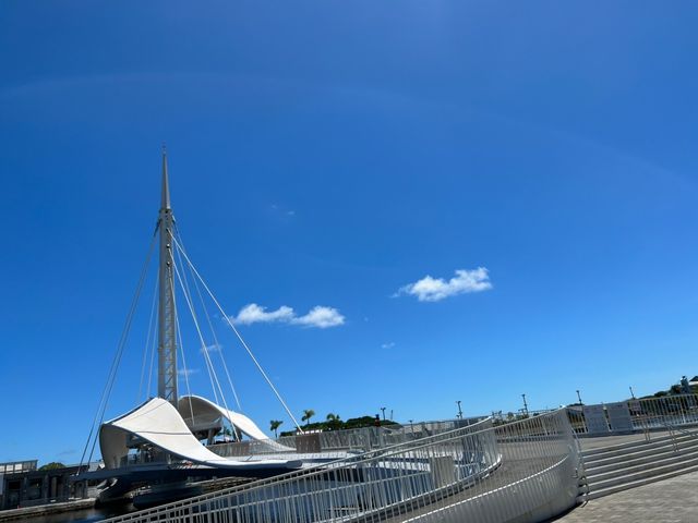 第一個水平旋轉景觀橋樑~大港橋 超美打卡地標