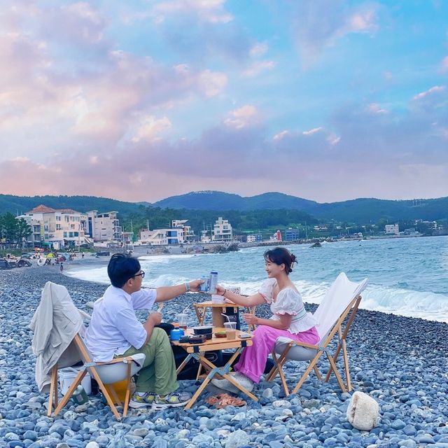 노지캠핑 하기 좋은 울산 <주전해수욕장> - 정자해수욕장 근처