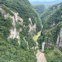 Glass bridge and great canyon in Zhangjiajie 