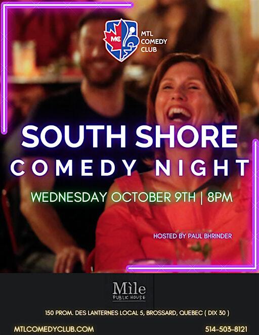 SOUTH SHORE COMEDY NIGHT ( STAND-UP COMEDY ) MTLCOMEDYCLUB.COM | Mile Public House