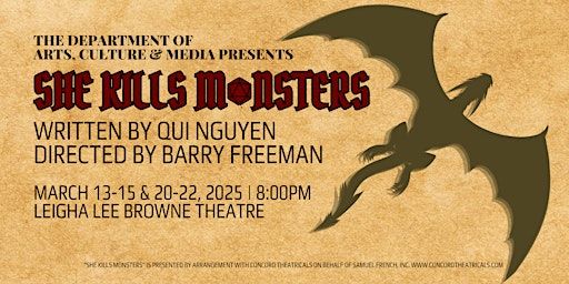 UTSC Annual Theatre Production: She Kills Monsters | Leigha Lee Browne Theatre