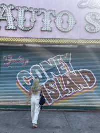 retro theme park in coney island🎡🎢🇺🇸