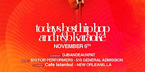 We Love Mondays - Dance Party + Hip Hop & R&B Karaoke | Cafe Istanbul, Saint Claude Avenue, New Orleans, LA, USA