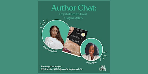 Author Chat: Crystal Smith Paul and Jayne Allen | The Salt Eaters Bookshop