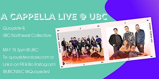 Quayside & Northwest Collective A Cappella in Concert | The University of British Columbia