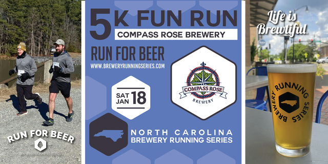 5K Beer Run x Compass Rose Brewery | 2025 NC Brewery Running Series | Compass Rose Brewery