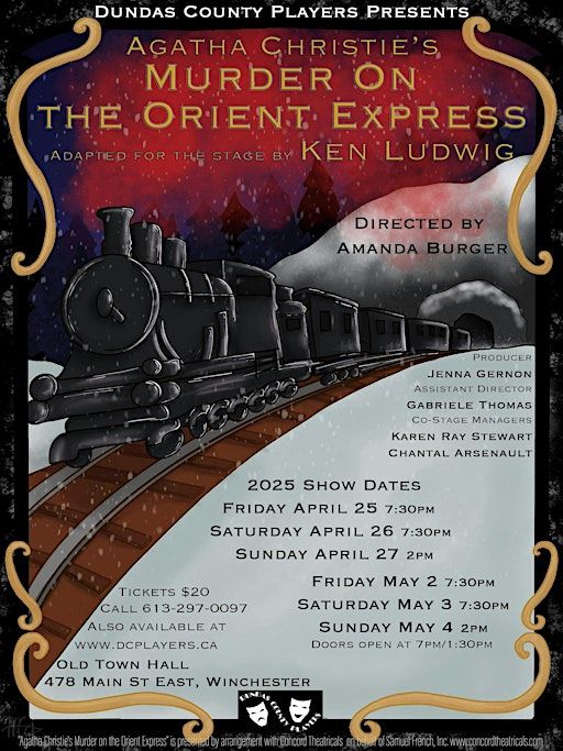 Agatha Christie's Murder on the Orient Express, by Ken Ludwig | Old Town Hall