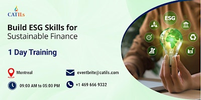 Build ESG Skills for Sustainable Finance – 1 Day Training in Montreal | Regus