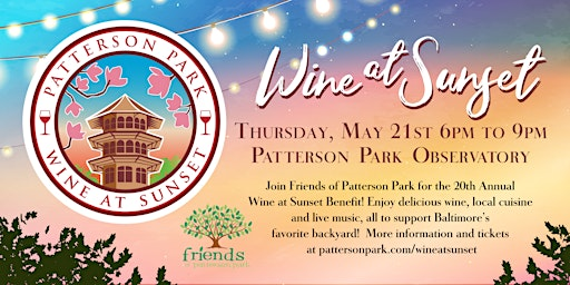 20th Annual Patterson Park Wine at Sunset | Patterson Park Observatory
