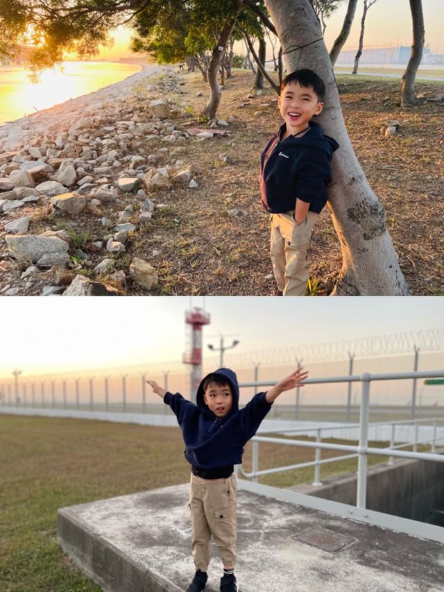 香港最美的日落！打卡拍照必去景點～無邊際日落海景飛機在頭上飛過！