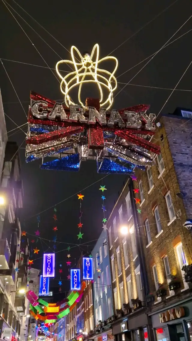 Evening walk on Carnaby Street London 