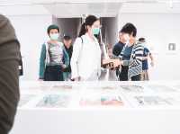 Visiting an art gallery in Shanghai 