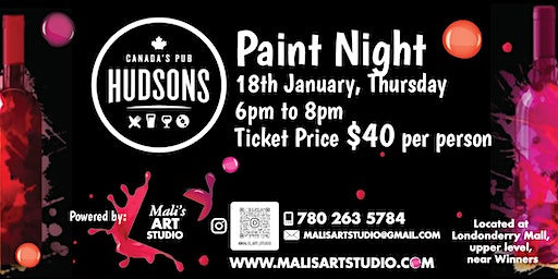 Paint Night at Hudsons Canada's Pub (Whyte Ave) | Hudsons Canada's Pub, 82 Avenue Northwest, Edmonton, AB, Canada