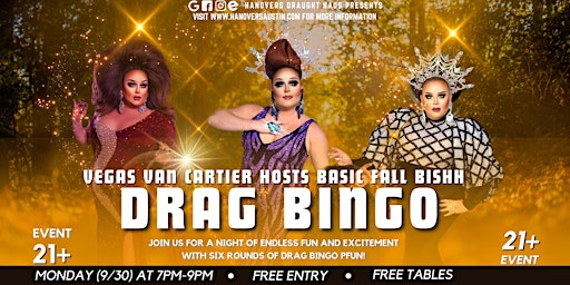 Basic Fall Bishh Drag Bingo @ Hanovers Pflugerville | Hanovers Draught Haus