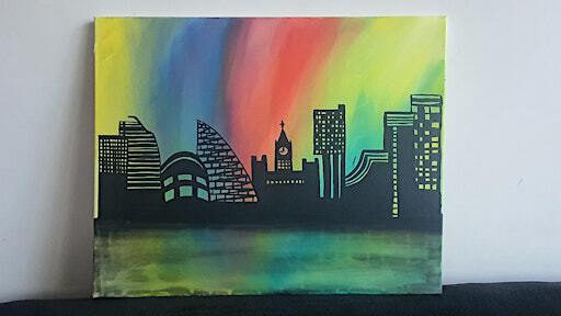 Sip & Paint Manchester Skyline | Denton West End Community Library