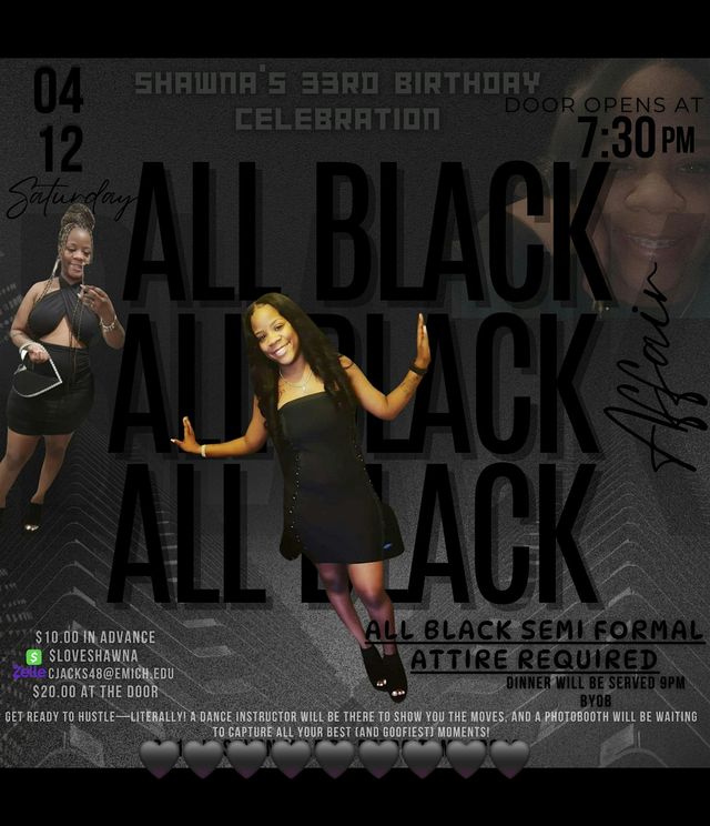 Shawna's All Black Party | West Seven Mile Road