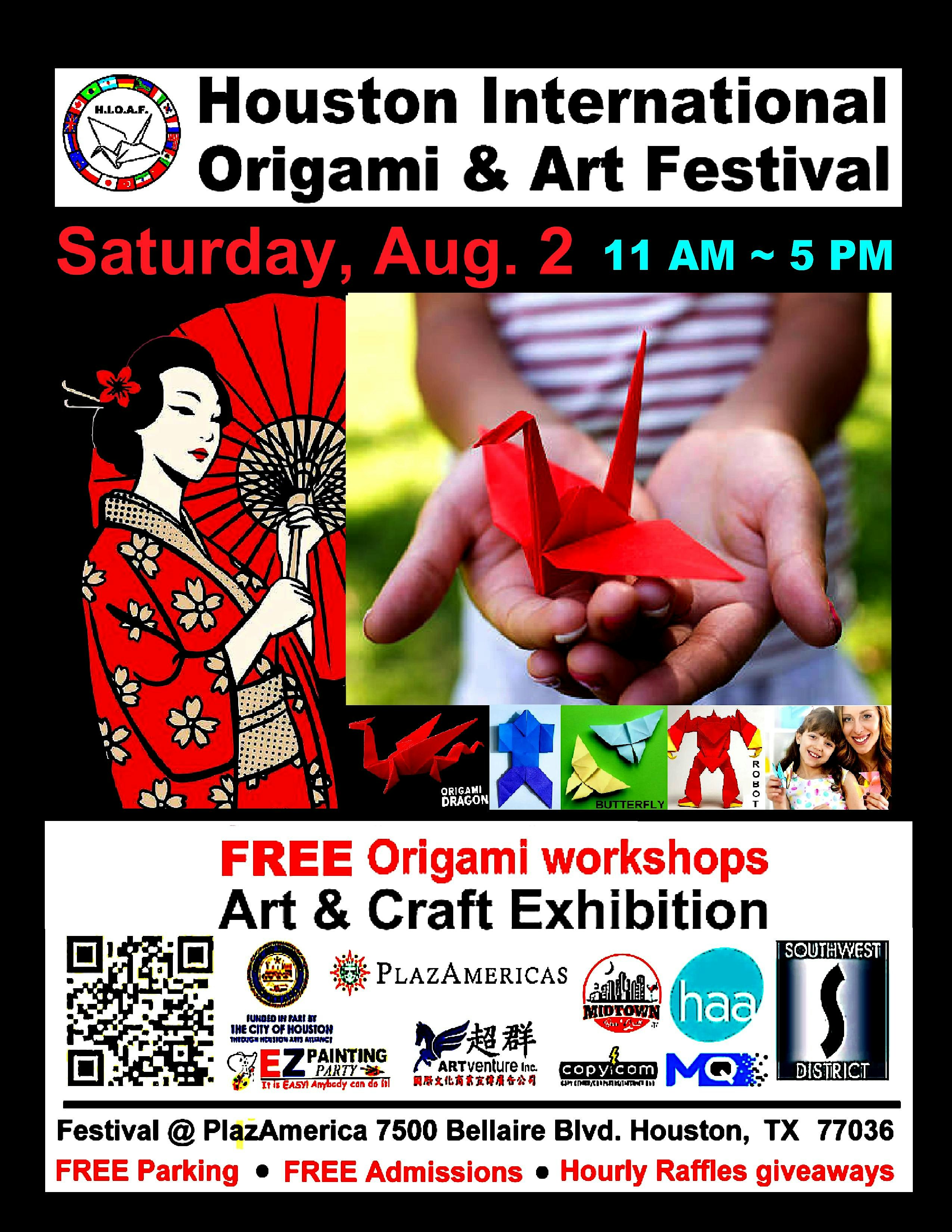 2nd Annual Southwest Houston Origami and Arts Festival | 7500 Bellaire Blvd