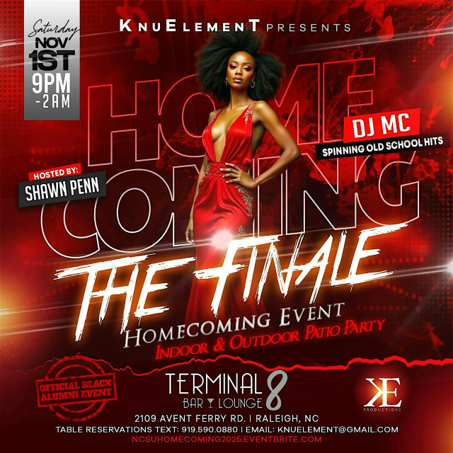 NCSU HOMECOMING 2025 || Official Black Alumni Events || Weekend Lineup! | Thurs @KillJoy | Fri @The Bridge| Sat @Terminal 8