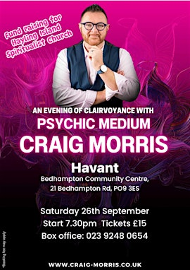 An Evening of Clairvoyance with Psychic Medium Craig Morris | Bedhampton Community Centre