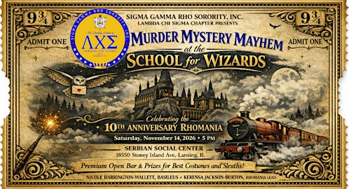 Murder Mystery Mayhem at the School for Wizards - 10th Annual Rhomania | Serbian Social Center