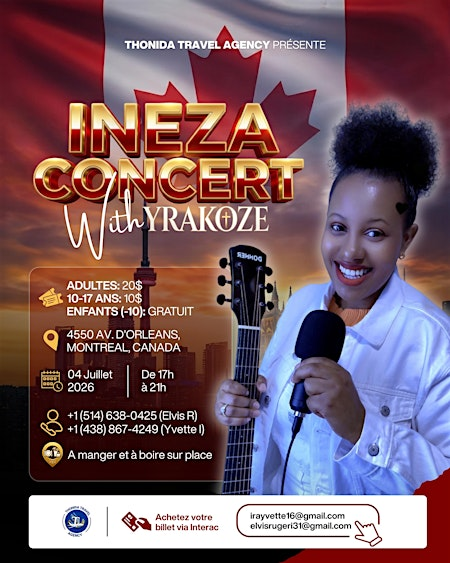 INEZA LIVE Concert | 4550 Av. d'Orléans