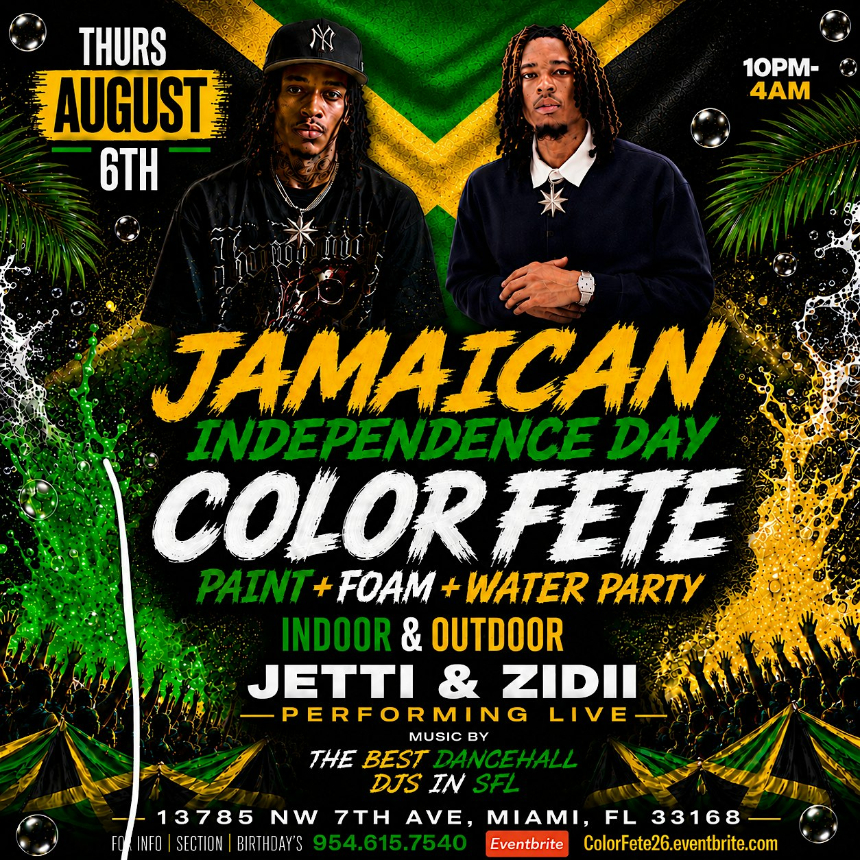 Jetti + Zidii Performing! COLOR FETE (Paint + Foam + Water Party)! | Lowkey's Miami