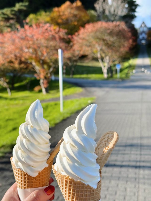 トラピスト大修道院でソフトクリーム