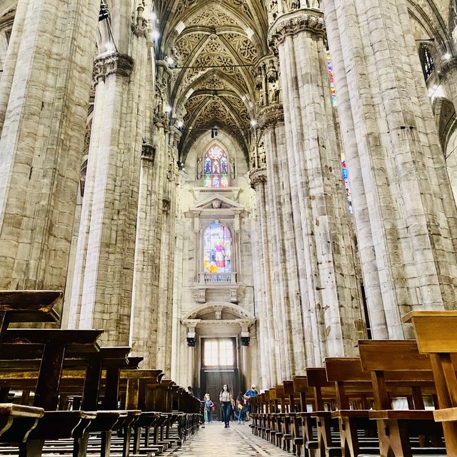 INTERIOR OF THE MASSIVE DUOMO
