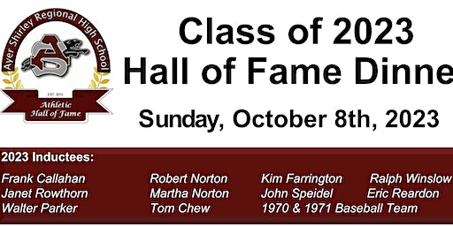 ASRHS Athletic Hall of Fame 2023 Dinner (Devens) | 31 Andrews Parkway, Devens MA