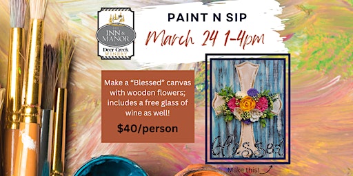 Paint n Sip "Blessed" canvas | 3333 Soap Fat Road, Shippenville, PA, USA