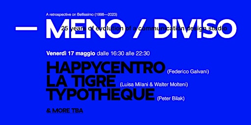 — MENO / DIVISO Talk (Part 1) con Happycentro, La Tigre e Typotheque | DORADO