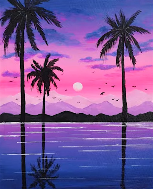 Pink Sunset Paint Night Party | BJ's Restaurant & Brewhouse, North Freeway Boulevard, Sacramento, CA, USA