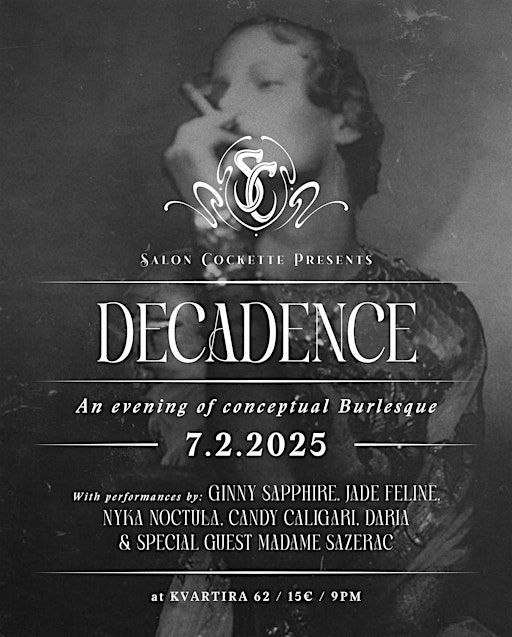 Salon Cockette 5th edition DECADENCE | Kvartira 62