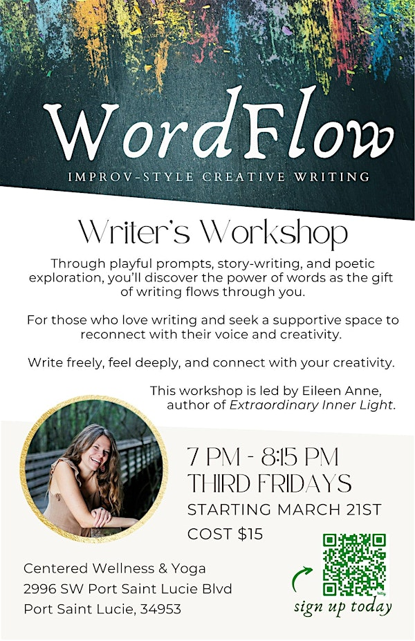 Word Flow: Creative Writing Workshop | Centered Wellness and Yoga