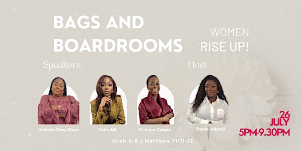 Bags &  Boardrooms - Woman Rise up! | The Wilds at Barking Riverside