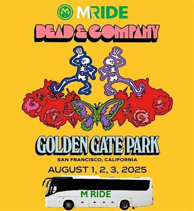 DEAD & CO. BUS from SAN FRANCISCO (NORTH BEACH) August 1st, 2nd and 3rd | Toscano Brothers