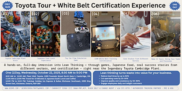 A Day with Toyota: Tour, Train, Transform & LEAN White Belt Certification | Toyota