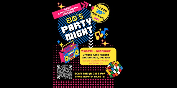 80’s Party Night @ Ufford Park 2026 | Ufford Park Resort