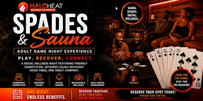 Adult Game Night Experience: Spades & Sauna | HaloHeat Sauna Studios